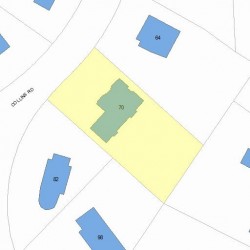 70 Collins Rd, Newton MA 02468-2210 plot plan