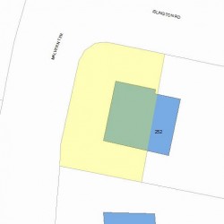 252 Islington Rd, Newton MA 02466-1021 plot plan
