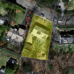 39 Colbert Rd, Newton MA  02465-2906 aerial view