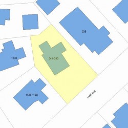 341 Lake Ave, Newton MA  02461-1211 plot plan