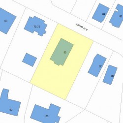 83 Adams Ave, Newton MA  02465-1001 plot plan