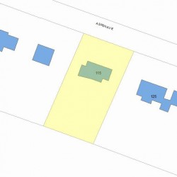 115 Aspen Ave, Newton MA 02466-3021 plot plan