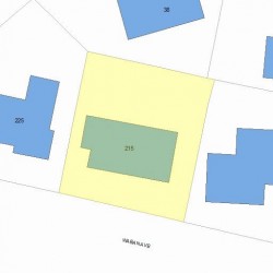 215 Waban Ave, Newton MA 02468-2101 plot plan