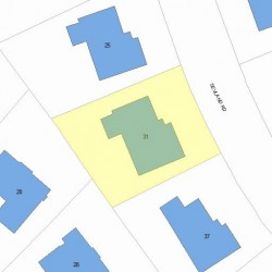 31 Sevland Rd, Newton MA  02459-2841 plot plan