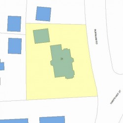 31 Burnham Rd, Newton MA 02465-2927 plot plan