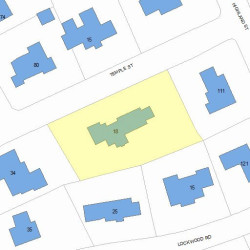 18 Temple St, Newton MA 02465-2418 plot plan