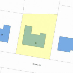 21 Kendall Rd, Newton MA  02459-2657 plot plan