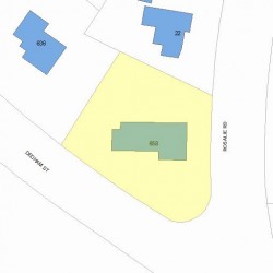 658 Dedham St, Newton MA 02459-3322 plot plan