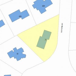 25 Old Farm Rd, Newton MA  02459-3434 plot plan
