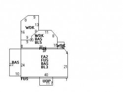 24 Windermere Rd, Newton MA  02466-2520 floor plan