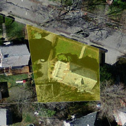 18 Stuart Rd, Newton MA  02459-1260 aerial view