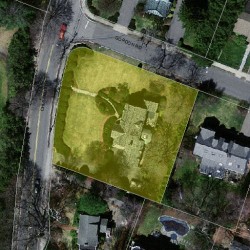 458 Chestnut St, Newton MA  02468-1201 aerial view