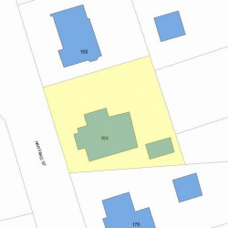 164 Harvard St, Newton MA 02460-2272 plot plan
