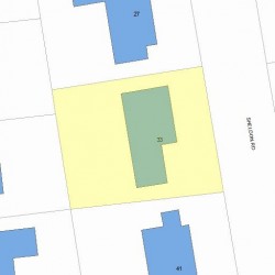 33 Sheldon Rd, Newton MA 02459-2737 plot plan
