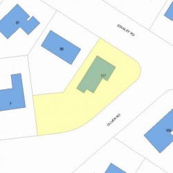 107 Oliver Rd, Newton MA  02468-2307 plot plan