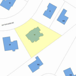 14 Cottonwood Rd, Newton MA  02459-3112 plot plan