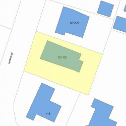 125 Waban St, Newton MA 02458-1412 plot plan