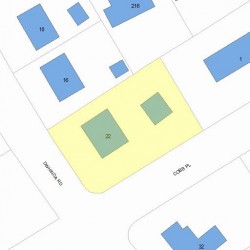 22 Dwhinda Rd, Newton MA 02468-1845 plot plan