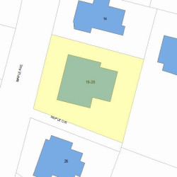 20 Maple Ave, Newton MA  02458-1910 plot plan
