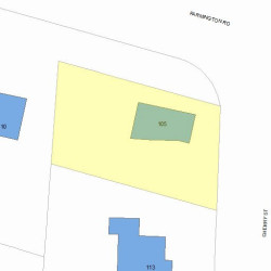 105 Cherry St, Newton MA 02465-1238 plot plan