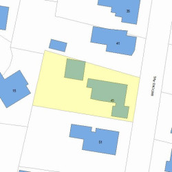 45 Brooks Ave, Newton MA  02460-1535 plot plan