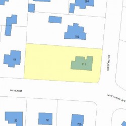 711 Chestnut St, Newton MA 02468-2018 plot plan