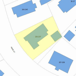 235 Pearl St, Newton MA 02458-1344 plot plan