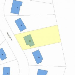 16 Kingston Rd, Newton MA  02461-1014 plot plan