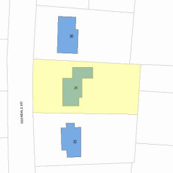 26 Verndale Rd, Newton MA  02461-2114 plot plan
