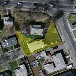 7 Chapel St, Newton MA  02458-1010 aerial view