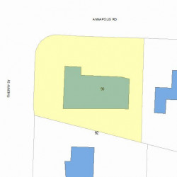 92 Cherry St, Newton MA 02465-1239 plot plan