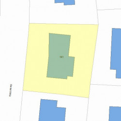 141 Evelyn Rd, Newton MA 02468-1034 plot plan