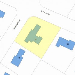 23 Longmeadow Rd, Newton MA  02459-3428 plot plan