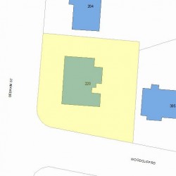 220 Dedham St, Newton MA  02461-2118 plot plan