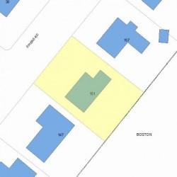 151 Spiers Rd, Newton MA  02459-3717 plot plan