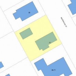 65 Kensington St, Newton MA  02460-1311 plot plan