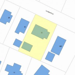 12 Lombard St, Newton MA 02458-2514 plot plan