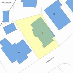 39 Jefferson St, Newton MA 02458-1742 plot plan