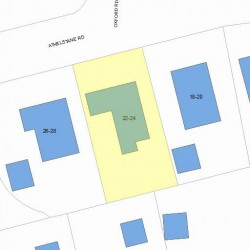24 Athelstane Rd, Newton MA  02459-2419 plot plan
