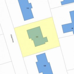 120 Gordon Rd, Newton MA 02468-1227 plot plan
