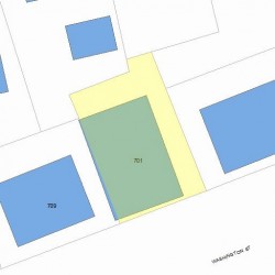 701 Washington St, Newton MA  02458-1386 plot plan