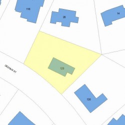 120 Dedham St, Newton MA  02461-2136 plot plan