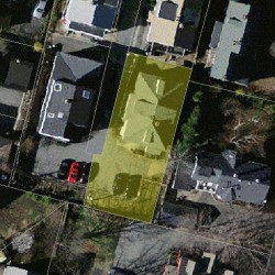 10 Church Rd, Newton MA  02458-1950 aerial view