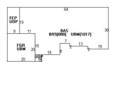 96 Oldham Rd, Newton MA  02465-2329 floor plan