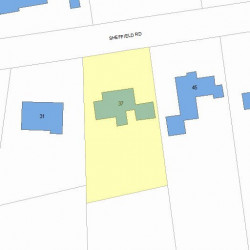 37 Sheffield Rd, Newton MA  02460-2120 plot plan