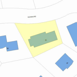 35 Oldham Rd, Newton MA 02465-2326 plot plan