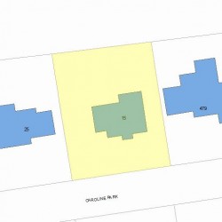 15 Caroline Park, Newton MA 02468-1101 plot plan