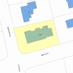 1367 Beacon St, Newton MA  02468-1745 plot plan