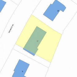 17 Brandeis Rd, Newton MA 02459-2707 plot plan