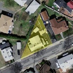 21 Pine St, Newton MA  02465-1416 aerial view